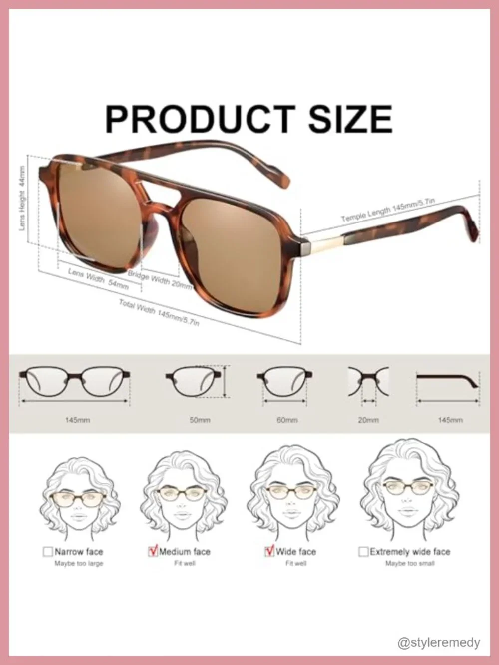 4 Pairs Retro Aviator Sunglasses Polarized UV400 Rectangle Sun Glasses